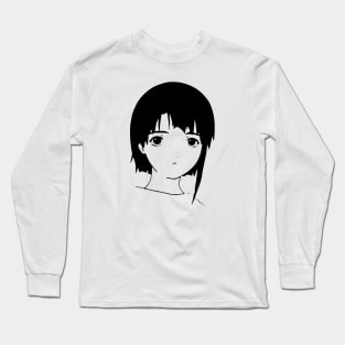 Minimalistic Lain Iwakura Long Sleeve T-Shirt